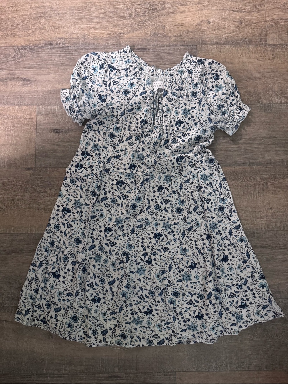Margaux Riviera • Mini Dress • Blue White • Petite Small • Floral